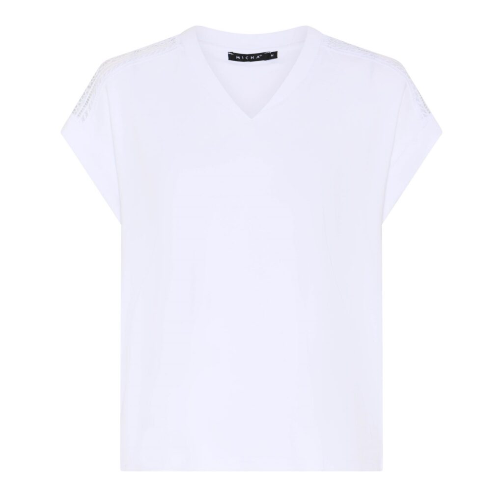 Shirt uni vhals katoen Micha