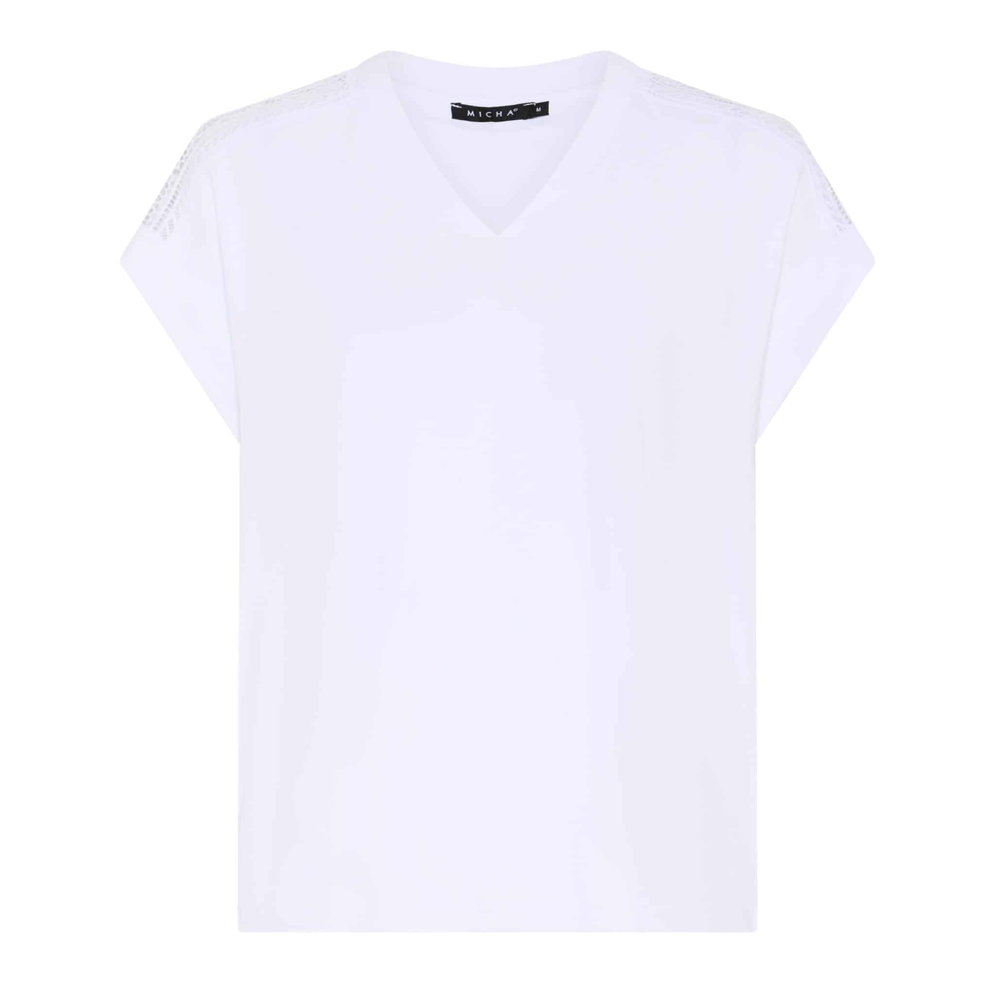 Shirt uni vhals katoen Micha