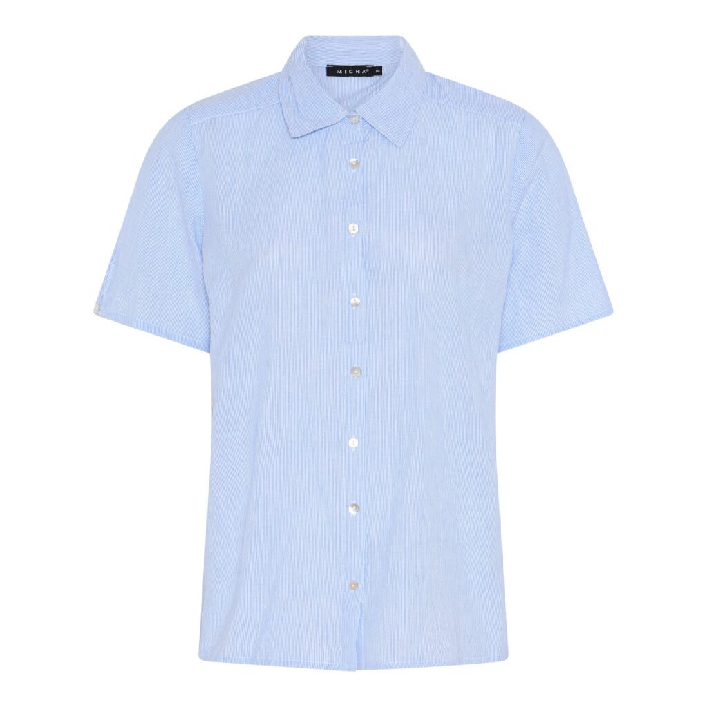 Blouse uni streepje cot Micha