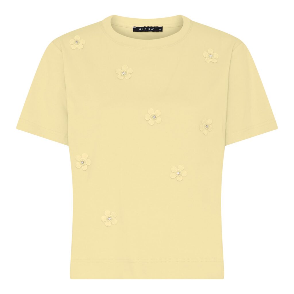 Shirt uni bloem katoen Micha K