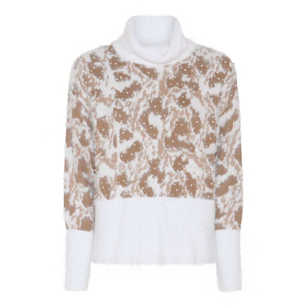 Trui Leopard col (harig) Micha