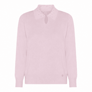 Trui uni polo + strass Micha