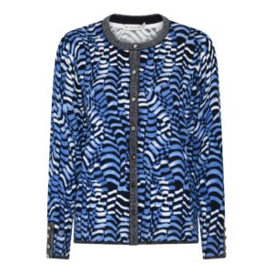 Vest fijn bewerkt blauw Micha
