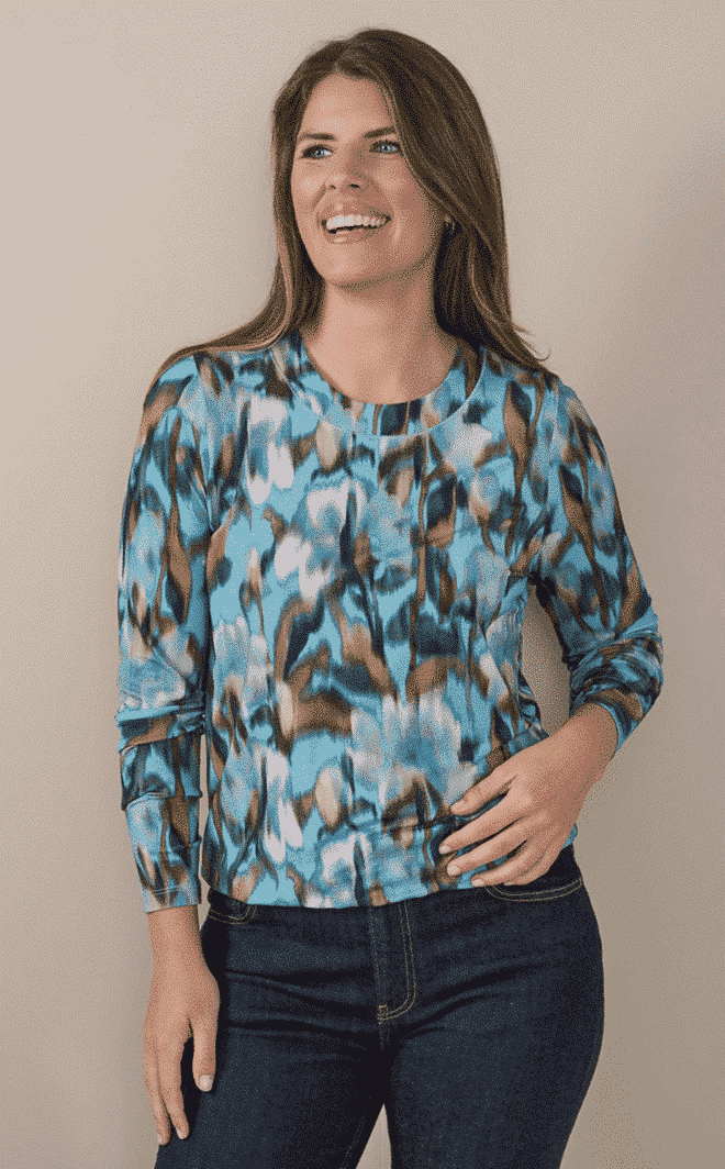Shirt opal mixprint R Sarto
