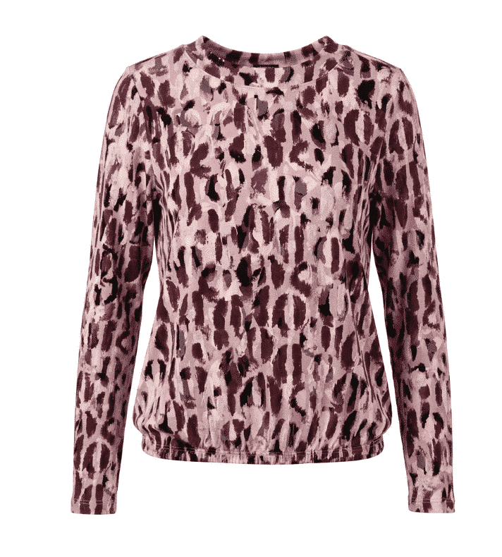 Shirt wine rood print R Sarto