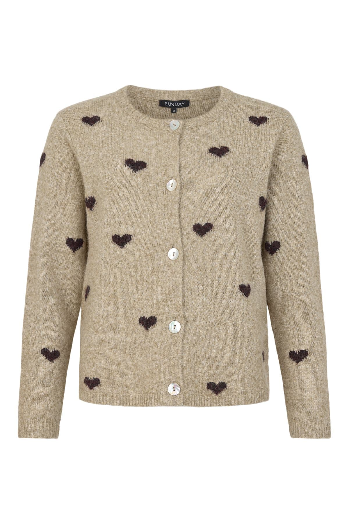 vest walnut hart print Sunday